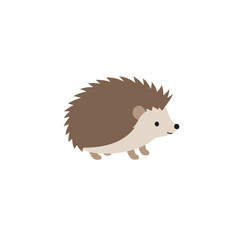 Cute animated hedgehog walking across a plain background, showcasing its playful nature