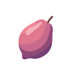 Vibrant illustration of a ripe pear with smooth gradients and subtle shading