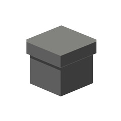 Abstract geometric structure with layered blocks in grayscale, set against a minimal background