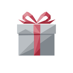 A beautifully wrapped gift box with decorative ribbons placed on a festive table setting