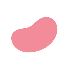 Abstract pink shape on a white background, suitable for modern design projects
