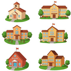 City life concept. Streets and landscape, comfort and coziness. Houses and private property next to car. Panorama and horizontal view. Background or cover for website. Cartoon flat vector illustration