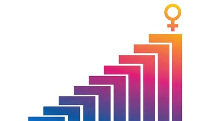 Celebrating women's equality day with abstract gender symbol design for empowerment