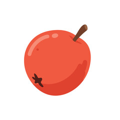Vibrant red apple on a clean white background, emphasizing freshness and simplicity