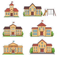 City life concept. Streets and landscape, comfort and coziness. Houses and private property next to car. Panorama and horizontal view. Background or cover for website. Cartoon flat vector illustration