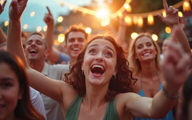 Surprise celebration with excited expressions, surprise party event joy, spontaneous and delightful. High quality