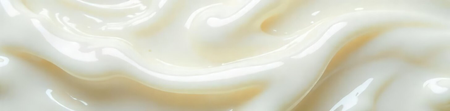 Close-up shot of a thick, viscous, oily white substance with a glossy sheen, textured surface, and subtle highlights  The substance appears creamy and almost translucent in places ,  paint,  chemical