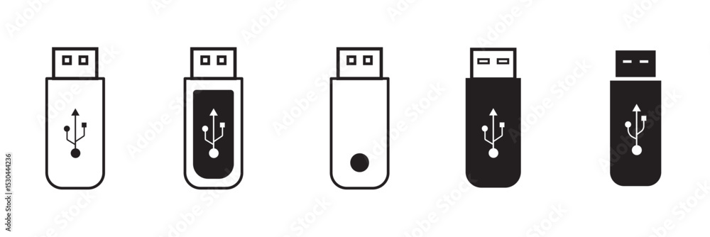 Poster vector usb flash drive vector icon. usb icon set. flash disk sign and symbol.