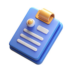 3d render of a student report card form