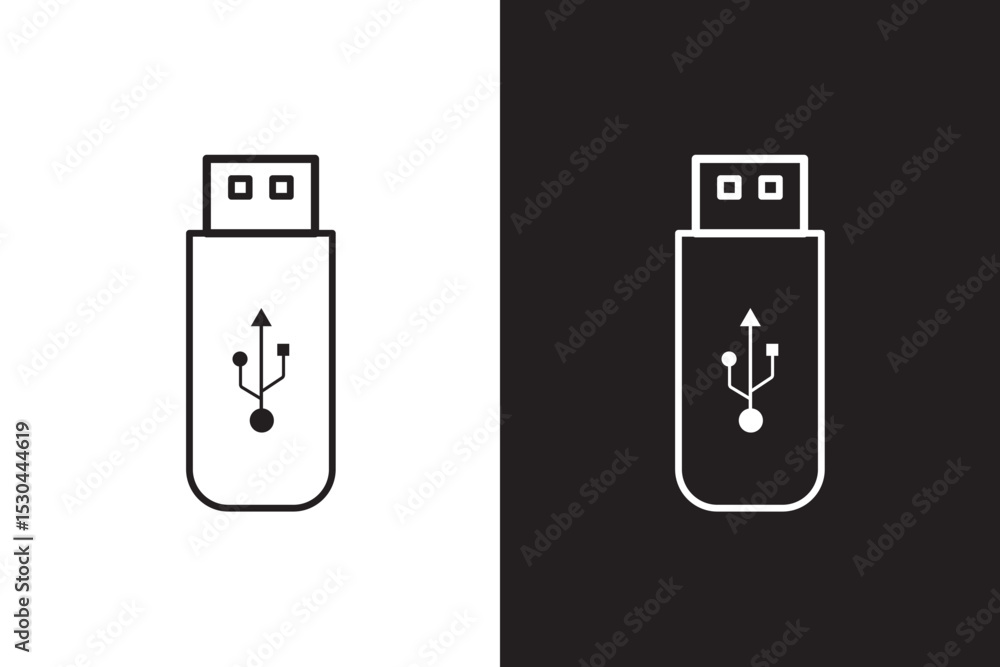 Poster vector usb flash drive vector icon. usb icon set. flash disk sign and symbol.