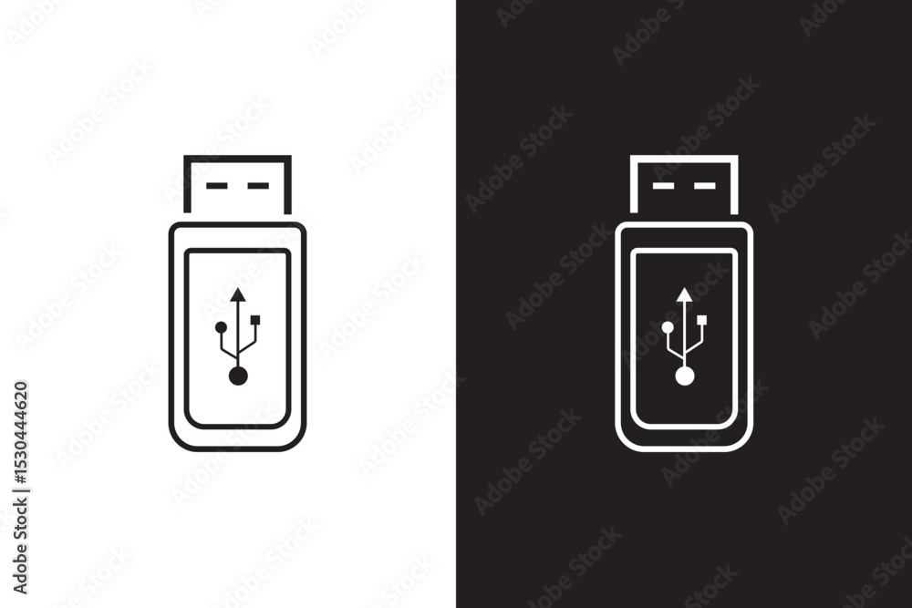 Poster vector usb flash drive vector icon. usb icon set. flash disk sign and symbol.