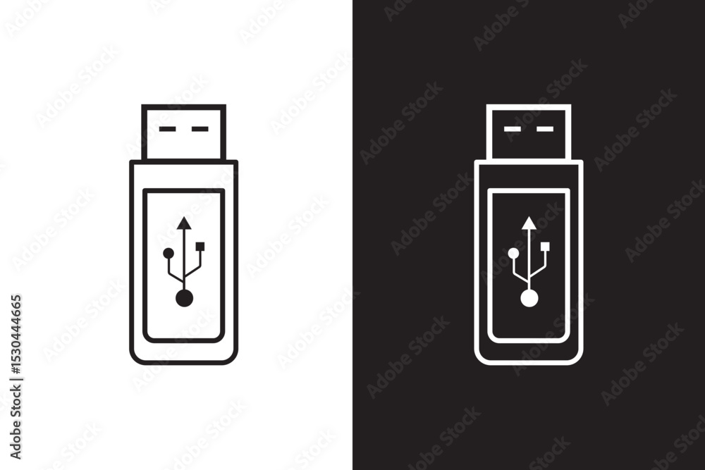 Poster usb icon. vector usb flash drive vector icon. usb icon set. flash disk sign and symbol.