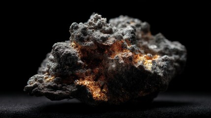 Obraz premium Dramatic Macro Photograph of Rough Nickel Ore
