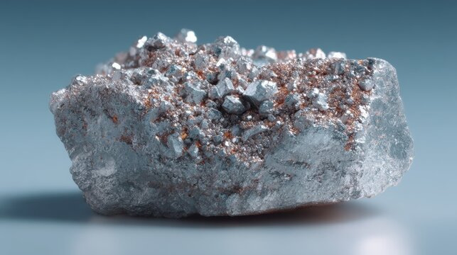 Realistic Photo of Nickel Ore with Pyrrhotite and Pentlandite
