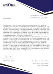 Modern Professional Letterhead, Company letterhead Design black blue and white color vector illustration design
