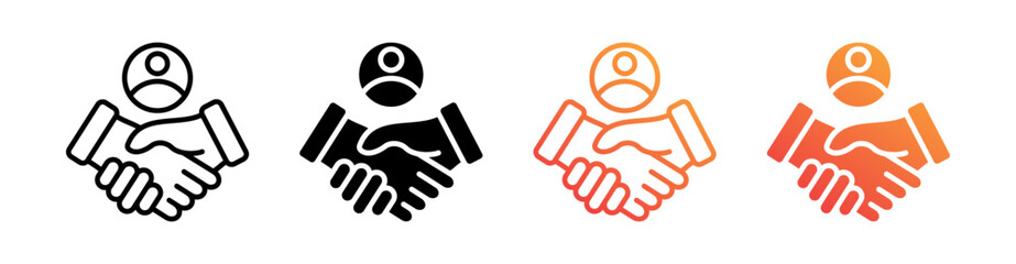 Customer Engagement Multiple Style Icon Set Vector 