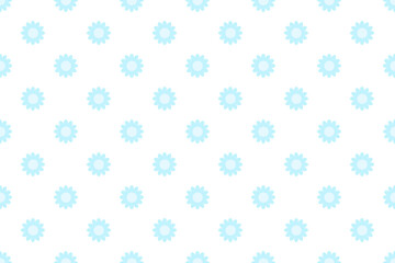 お花ドットパターン青