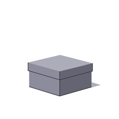 A minimalist gray box positioned on a table, surrounded by soft natural light, suggesting tranquility