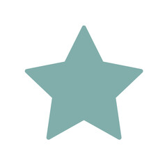 A vibrant star shape against a clean white background, ideal for design and decoration