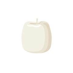 Minimalistic illustration of a single apple on a white background, emphasizing simplicity