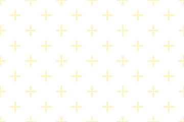 クロスお花ドットパターン黄色