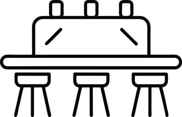 Meeting Table Outline: Office Icon

