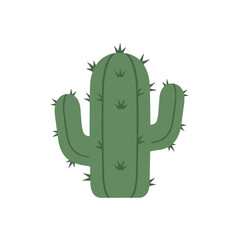 A vibrant green cactus standing alone against a plain white background, symbolizing resilience