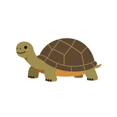 Cartoon turtle character smiling joyfully against a plain white background