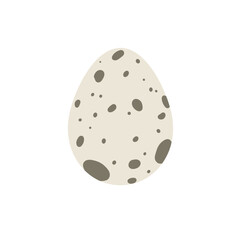 A single speckled egg resting on a white background, symbolizing new beginnings and nature