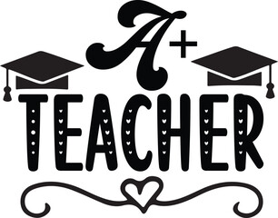 World Teacher's Day SVG Typography Design
