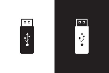 Usb stick icon simple vector symbol