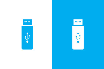 usb drive icon line art, vector set