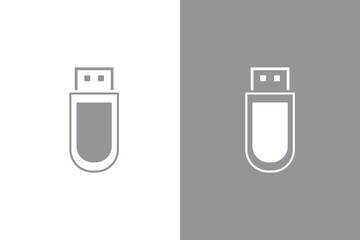 Usb stick icon. Vector line icon