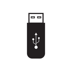 Usb stick icon. Vector line icon