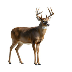 Fototapeta premium Whitetail Deer: Majestic Buck in Profile