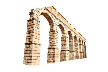 aqueduct waterway water bridge isolated on white background PNG