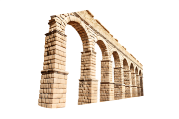 aqueduct waterway water bridge isolated on white background PNG
