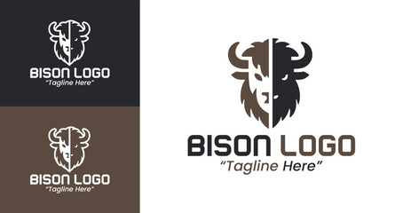 Premium Custom Bison Logo for Business Branding and Corporate Identity