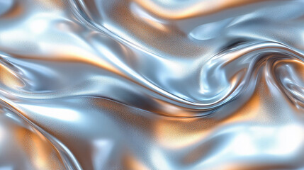 Elegant Silver and Gold Draped Fabric Texture Background for Design Projects