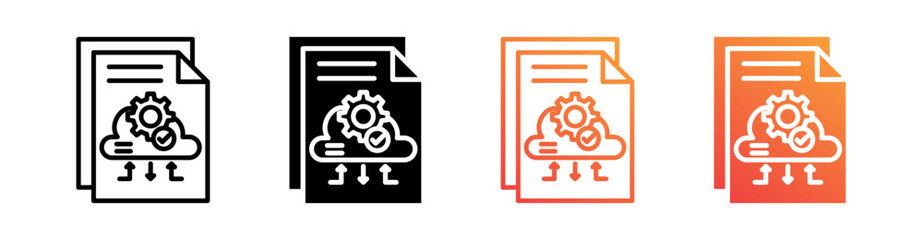 Protocols Multiple Style Icon Set Vector 