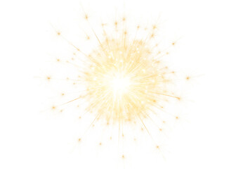 Obraz premium bright sparkler light display isolated on white background PNG