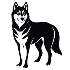 husky dog vector