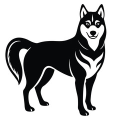husky dog vector
