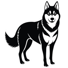 husky dog vector