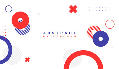Blue and red abstract geometric background vector illustration