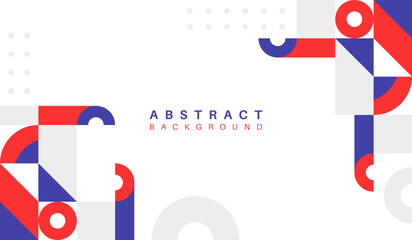 Blue and red abstract geometric background vector illustration