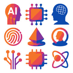 Futuristic Technology Silhouette Set.ai
