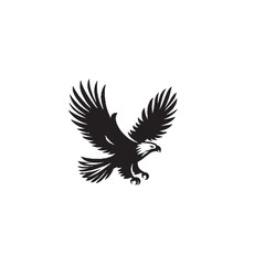 Majestic Flying Eagle Silhouette – Strength, Freedom & Aerial Grace