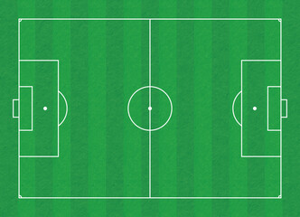 Soccer Field or Football Pitch Top View Diagram Vector Illustration