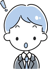 驚くスーツ姿の男性.eps